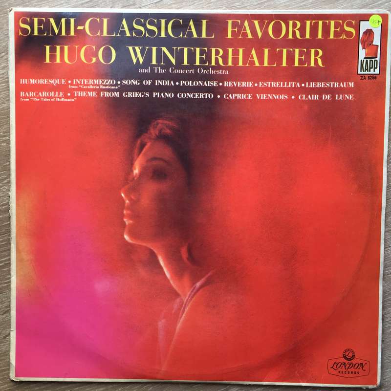 Hugo Winterhalter And The Concert Orchestra  Semi-Classical Favorites  Vinyl LP Record -...