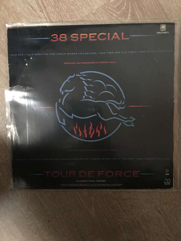 38 Special- Tour De Force - Vinyl LP Record - Very-Good+ Quality (VG+)
