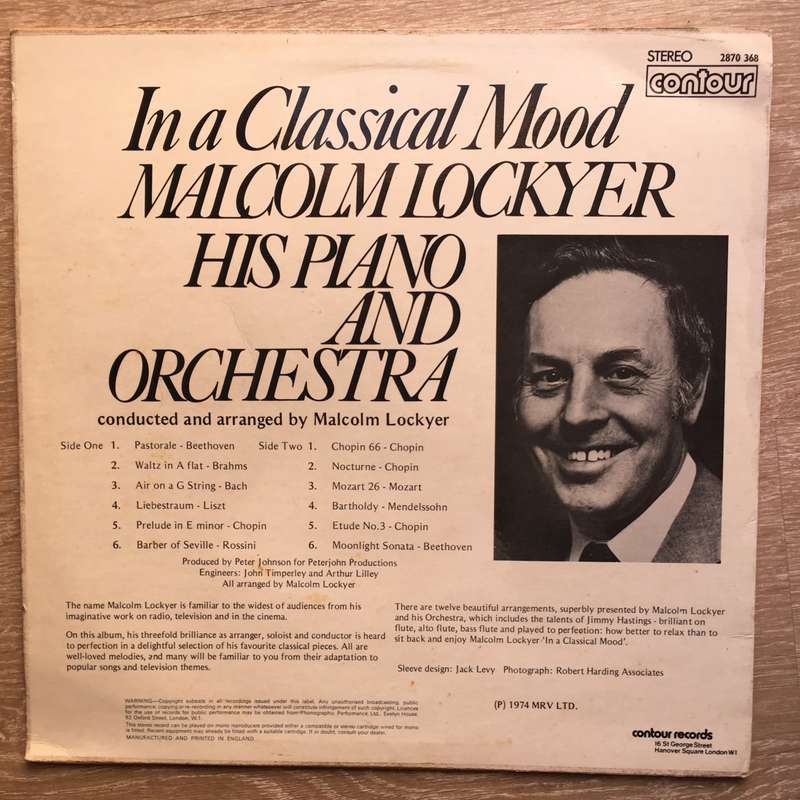 Malcolm Lockyer His Piano And Orchestra  In A Classical Mood  -  Vinyl LP Record - Very-Goo...