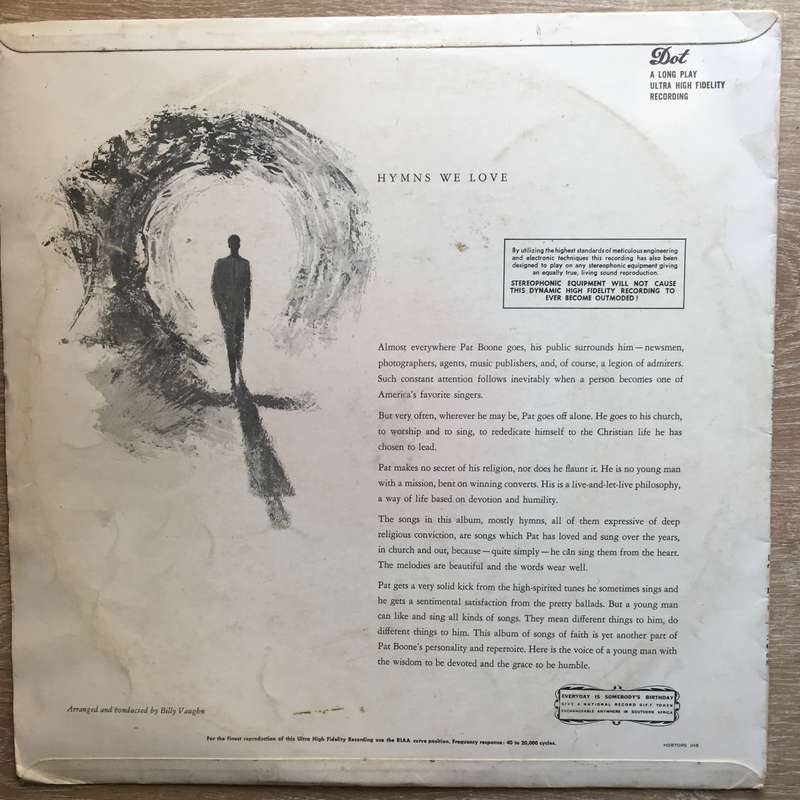 Pat Boone  Hymns We Love  Vinyl LP Record - Opened  - Good+ Quality (G+)