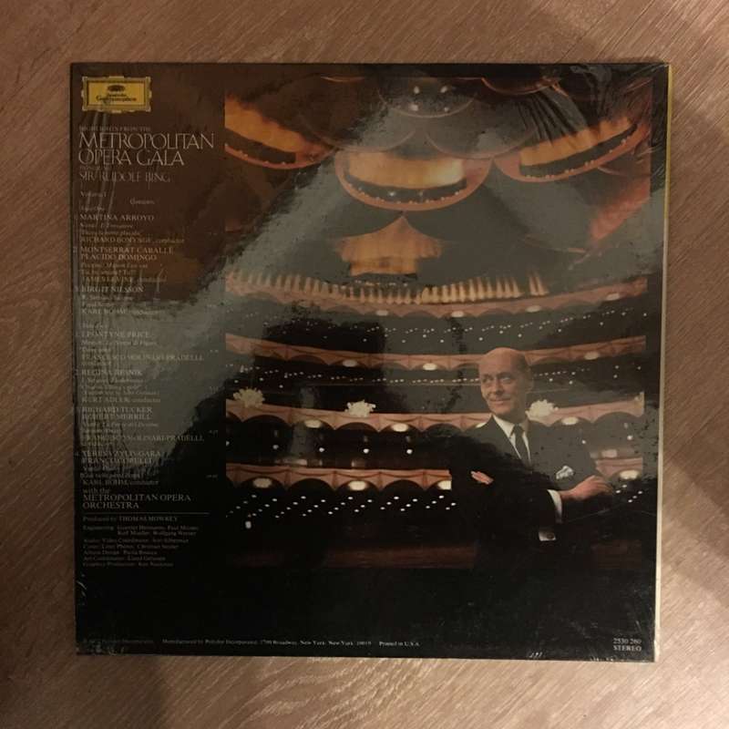 Various  Highlights From Metropolitan Opera Gala Honouring Sir Rudolf Bing - Vinyl LP Recor...