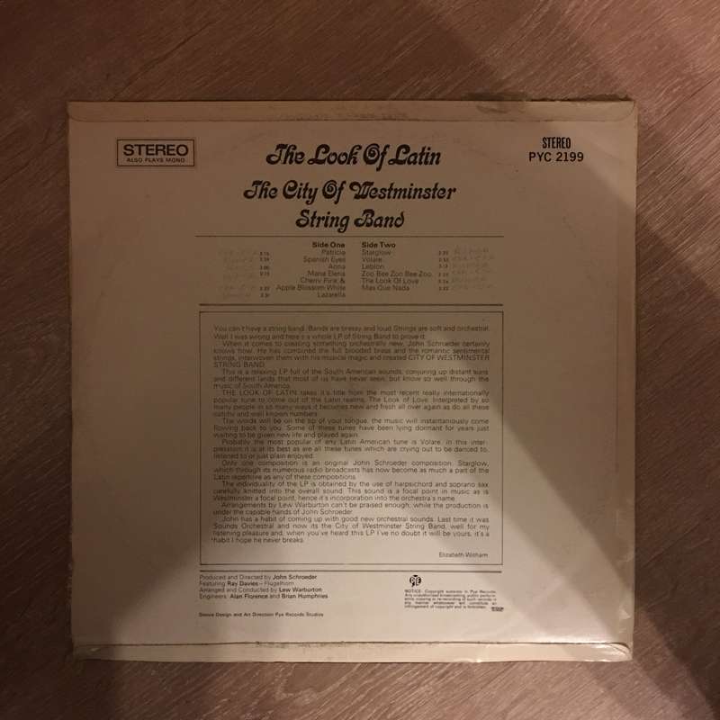 The City Of Westminster String Band  The Look Of Latin - Vinyl LP Record - Opened  - Very-G...