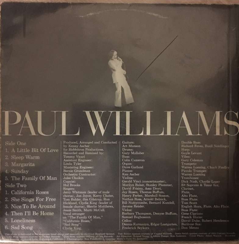Paul Williams  - A Little Bit Of Love - Vinyl LP Record - Opened  - Very-Good Quality (VG)
