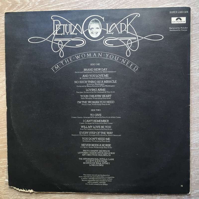 Petula Clark  I'm The Woman You Need - Vinyl LP - Opened  - Very-Good+ (VG+)