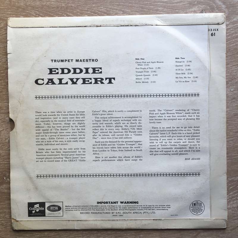Eddie Calvert - Trumpet Maestro - Vinyl LP Record - Opened  - Very-Good+ Quality (VG+)