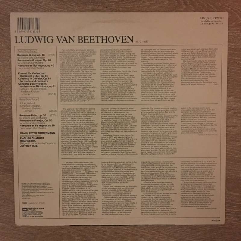 Beethoven - Frank Peter Zimmermann, English Chamber Orchestra, Jeffrey Tate  Violinkonzert ...