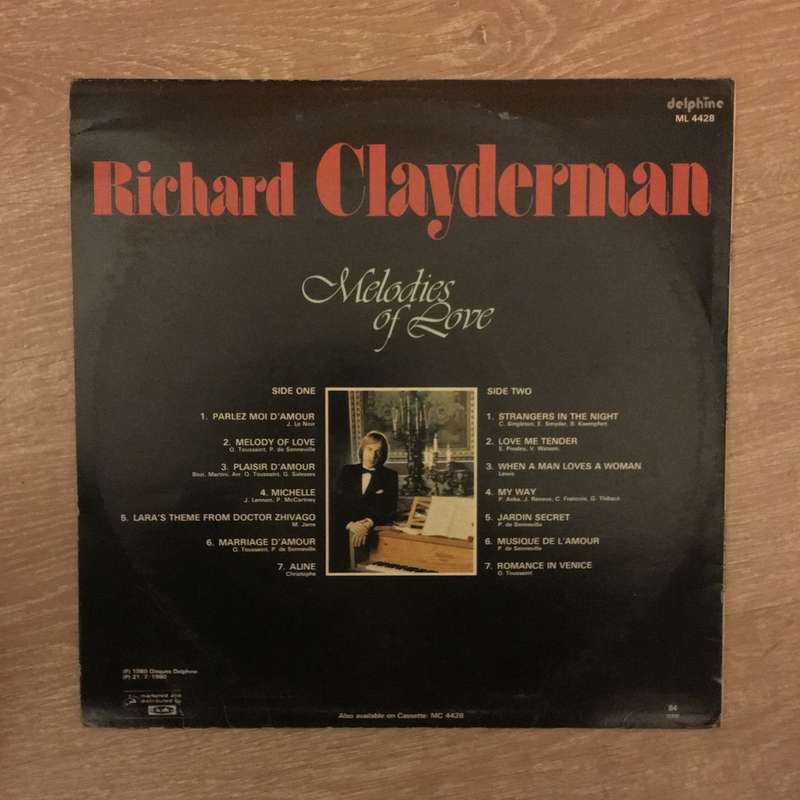 Richard Clayderman - Melodies of Love  - Vinyl LP Record - Opened  - Good+ Quality (G+) (Vinyl Sp...