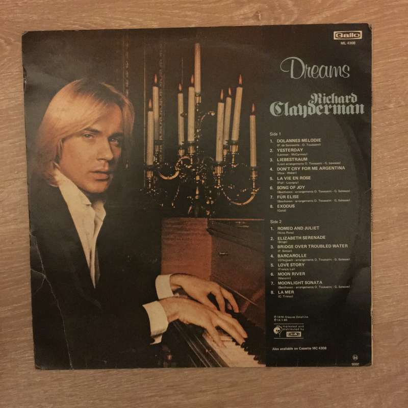 Richard Clayderman - Dreams - Vinyl LP Record - Opened  - Very-Good- Quality (VG-)