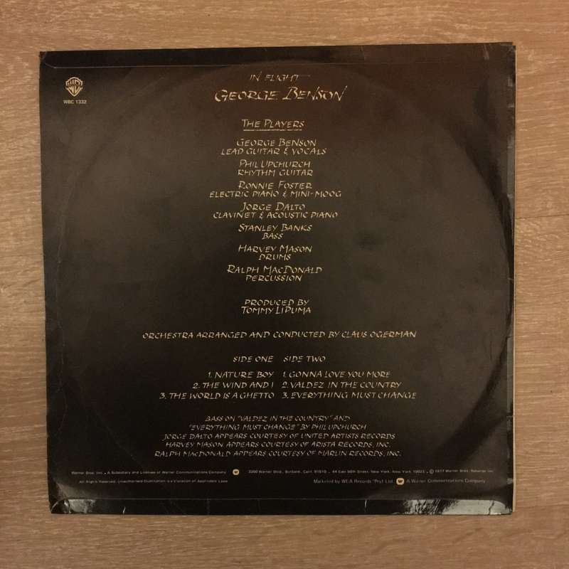 George Benson - In Flight  - Vinyl LP Record - Opened  - Good+ Quality (G+)