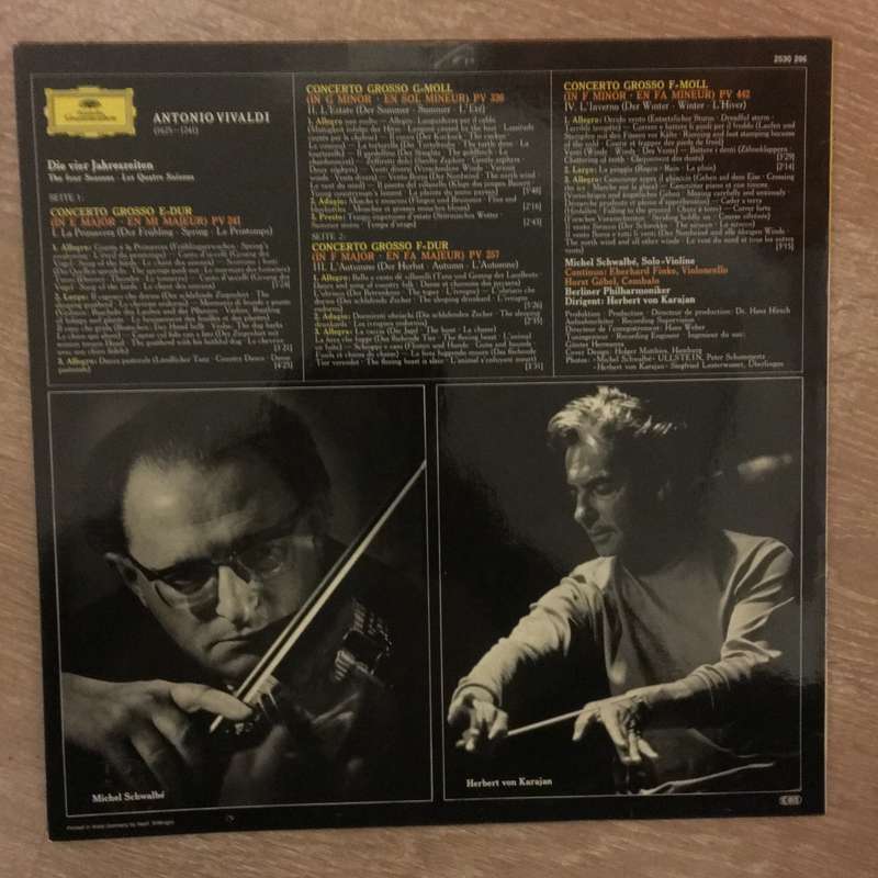 Vivaldi - Herbert von Karajan, Berliner Philharmoniker  Le Quattro Stagioni  - Vinyl LP ...