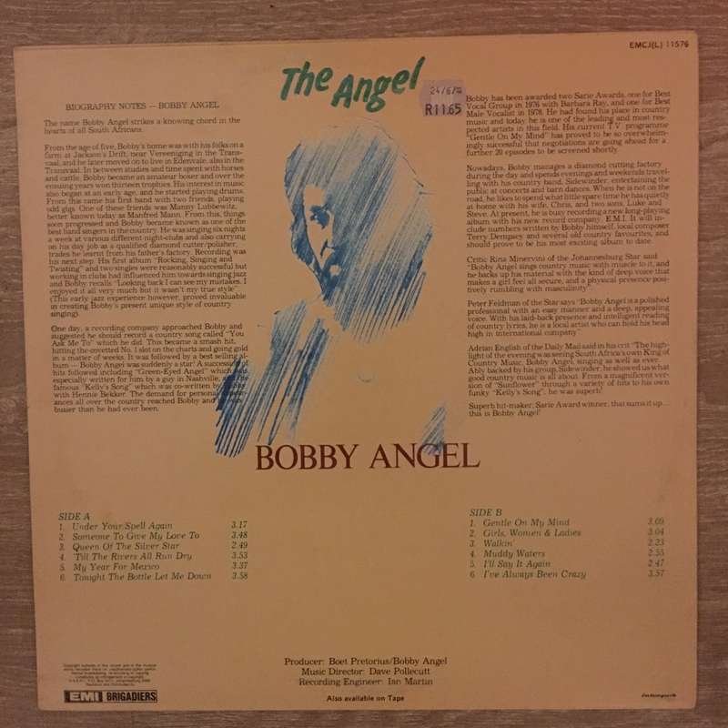Bobby Angel - The Angel - Vinyl LP Record  - Opened  - Very-Good+ Quality (VG+)