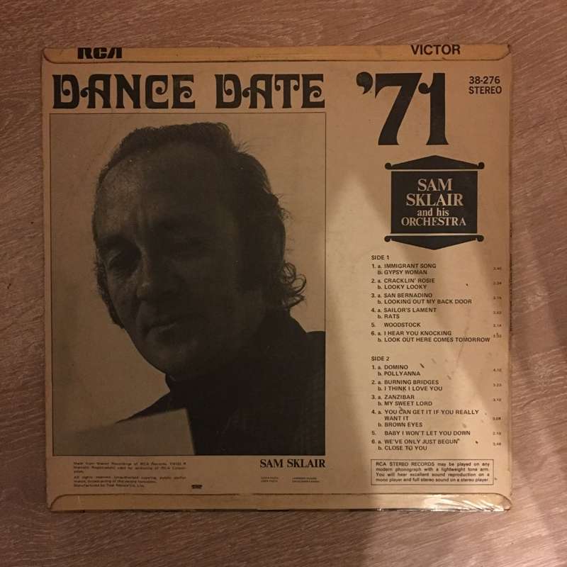 Sam Sklair and His Orchestra - Dance Date '71  - Vinyl LP Record - Opened  - Very-Good- Quality (...