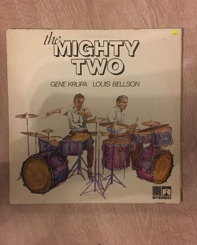 The Mighty Two  - Gene Krupa & Louis Bellson - Vinyl LP Record - Opened  - Very-Good+ Quality (VG+)