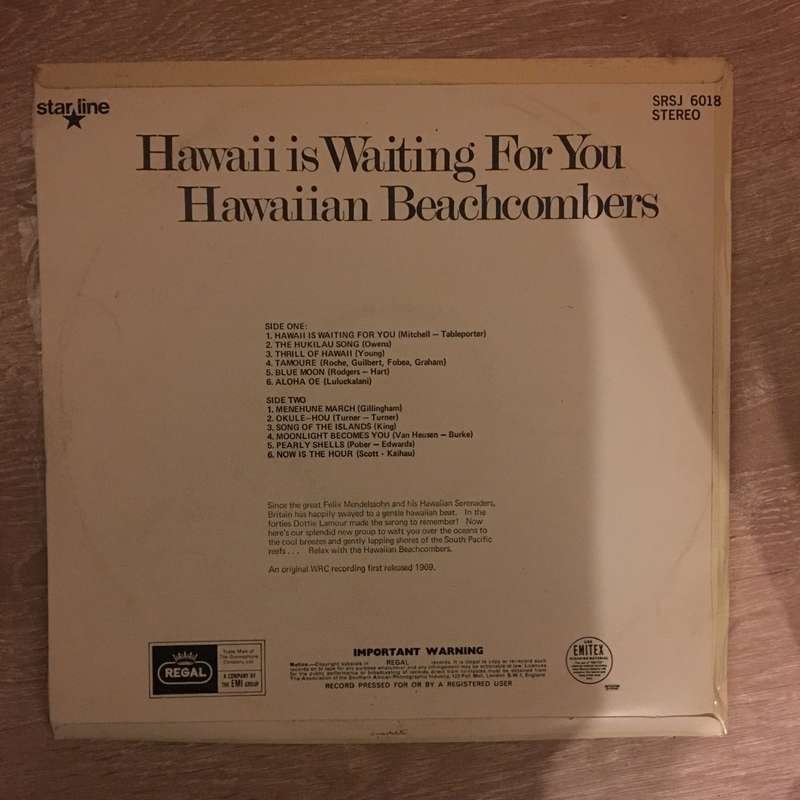 The Hawaiian Beachcombers  Hawaii Is Waiting For You - Vinyl LP Record - Opened  - Very-Goo...