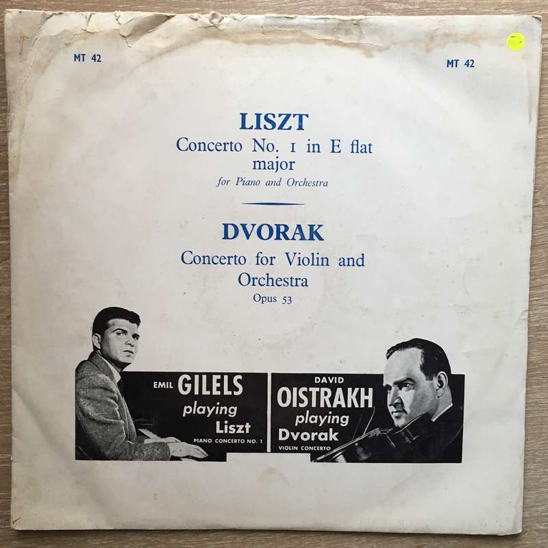 Dvorak / Liszt  Concerto For Violin And Orchestra / Concerto No. 1 In E-Flat Major Emile Gi...