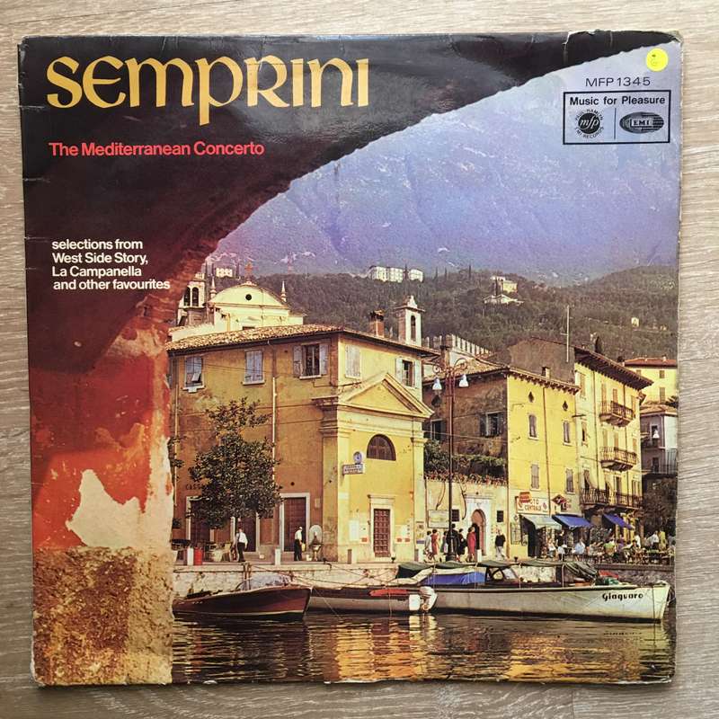 Semprini  The Mediterranean Concerto -  Vinyl LP Record - Opened  - Good Quality (G)