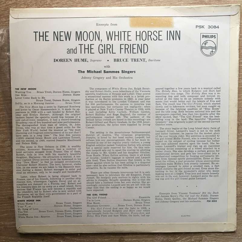 Johnny Gregory and His Orchestra - Excerpts - The New Moon/ White Horse Inn/The Girlfriend - D...