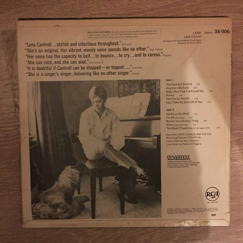 Lana Cantrell -  Vinyl LP Record - Opened  - Very-Good Quality (VG)