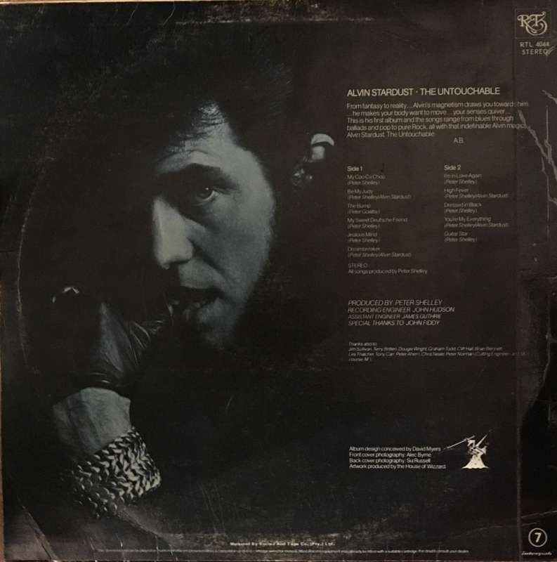 Alvin Stardust - The Untouchable - Vinyl LP Record - Opened  - Very-Good Quality (VG)