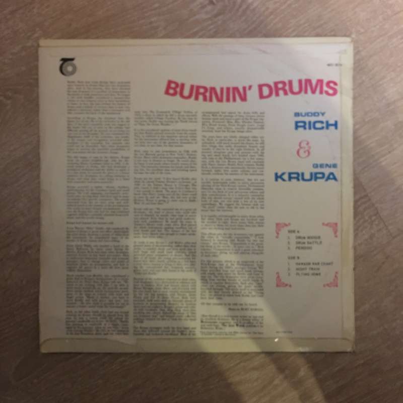 Buddy Rich And Gene Krupa  Burnin' Drums  - Vinyl LP Record - Opened  - Very-Good- Quality ...