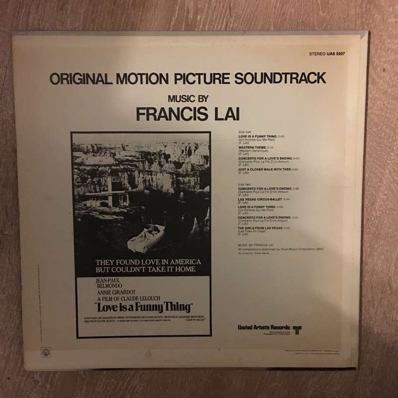 Francis Lai  Love Is A Funny Thing -  Vinyl LP Record - Opened  - Very-Good Quality (VG)