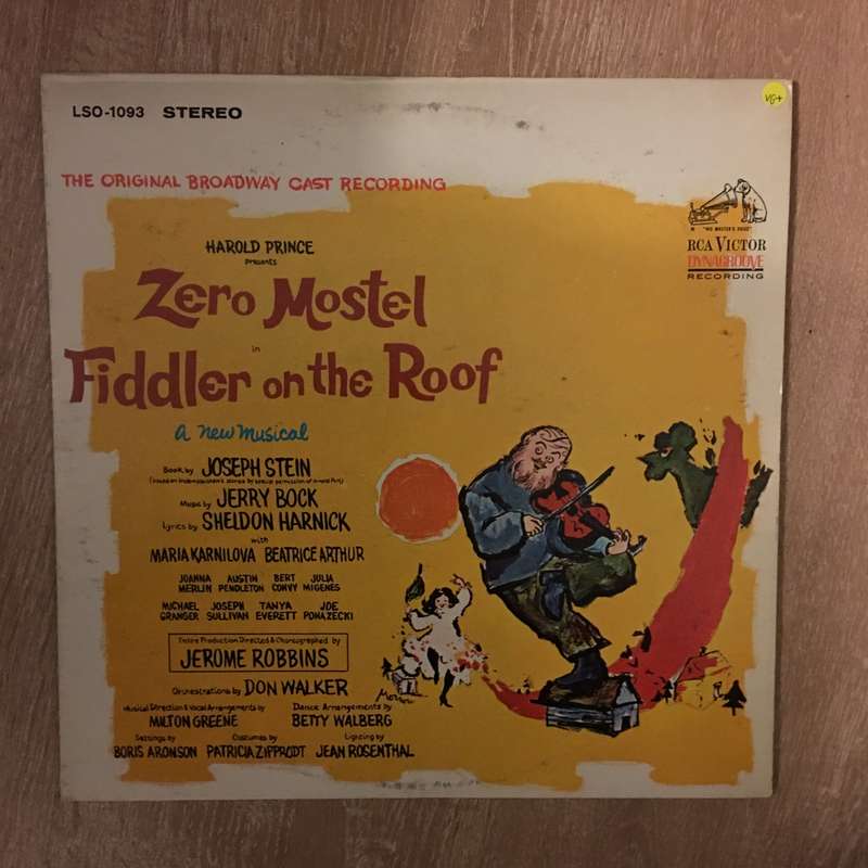 Zero Mostel   Fiddler On The Roof (The Original Broadway Cast Recording) - Vinyl LP Record ...