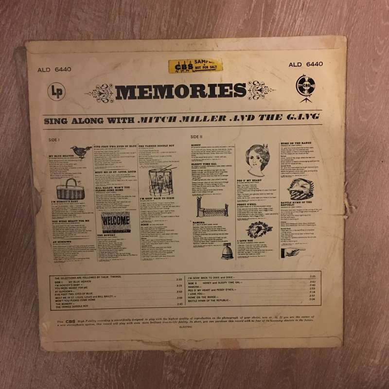 Mitch Miller and The Gang - Memories - Vinyl LP Record - Opened  - Very-Good- Quality (VG-)
