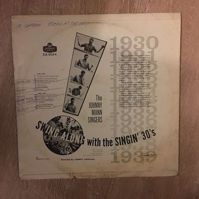 The Johnny Mann Singers  Swing Along With The Singin' 30's - Vinyl LP - Opened  - Very-Good...