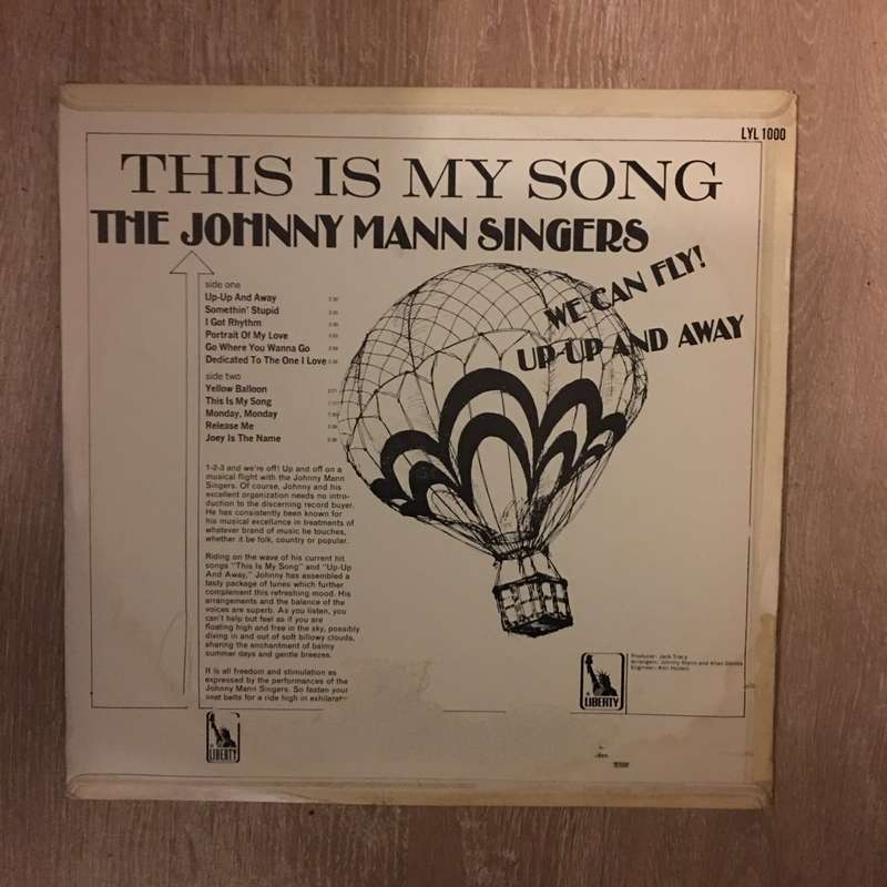The Johnny Mann Singers - This Is My Song -  Vinyl LP Record - Opened  - Very-Good Quality (VG)