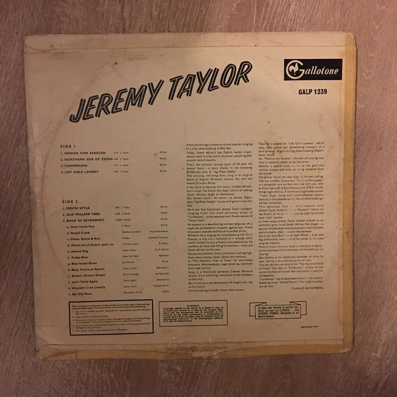 Jeremy Taylor - TNT - Vinyl LP Record - Opened  - Good Quality (G)
