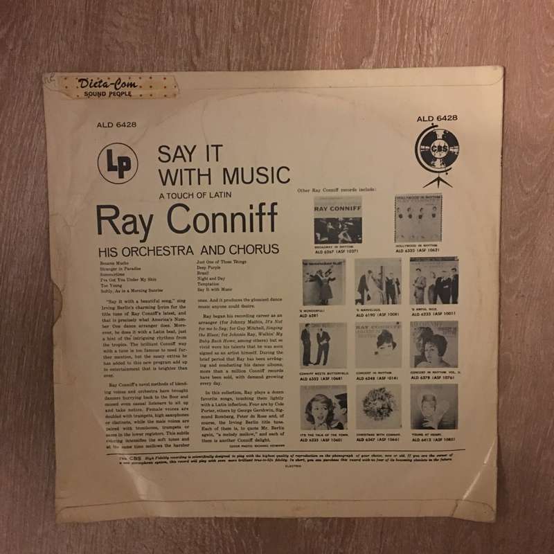 Ray Conniff - Say It With Music - Vinyl LP Record - Opened  - Good+ Quality (G+)