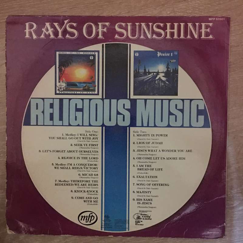 Rays Of Sunshine Religious (Christian Music) - Various  - Vinyl LP Record - Opened  - Good+ Quali...