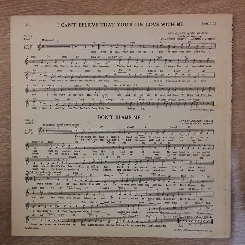 Mal Waldron Trio  Sing Or Play The Music Of Jimmy McHugh - Vinyl LP Record - Very-Good+ Qua...