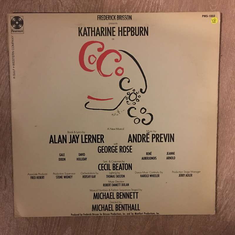 Katharine Hepburn  Coco - The Original Broadway Cast Recording - Vinyl LP - Opened  - Very-...