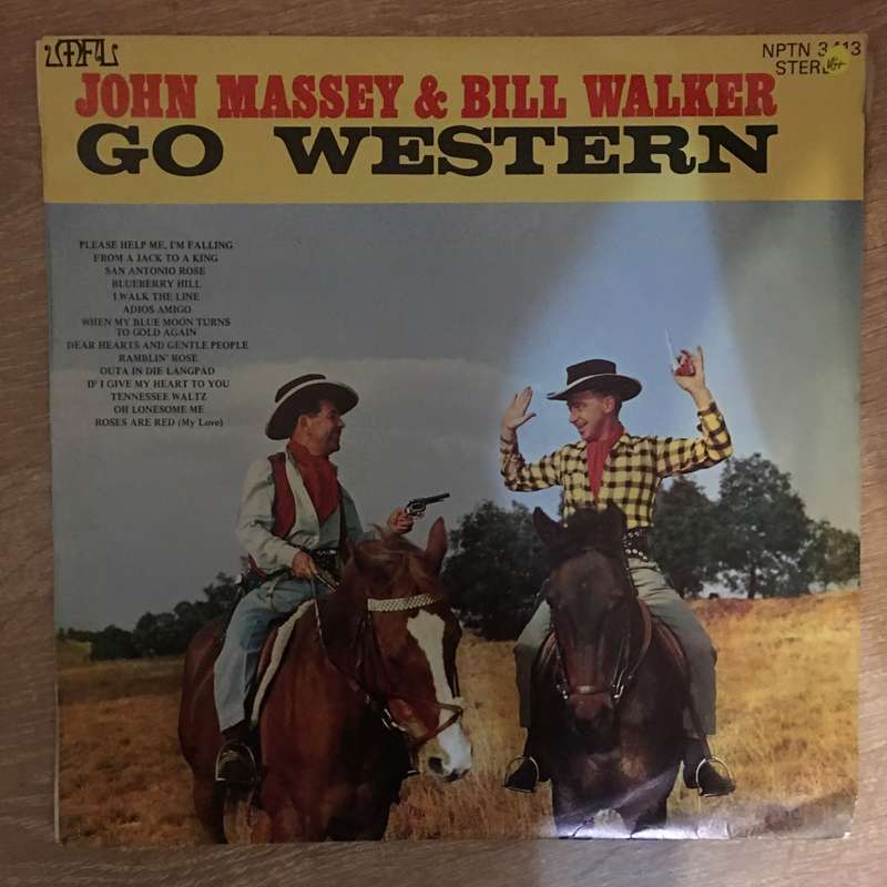 John Massey and Bill Walker - Go Western - Vinyl LP Record - Very-Good+ Quality (VG+)
