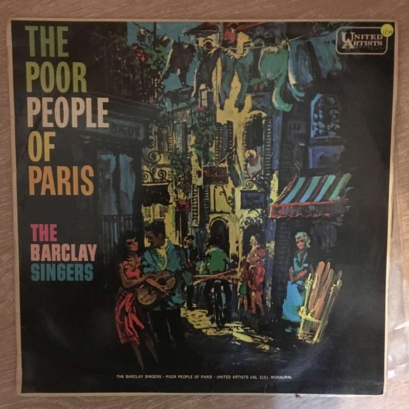 The Barclay Singers  The Poor People Of Paris - Vinyl LP Record - Very-Good+ Quality (VG+)