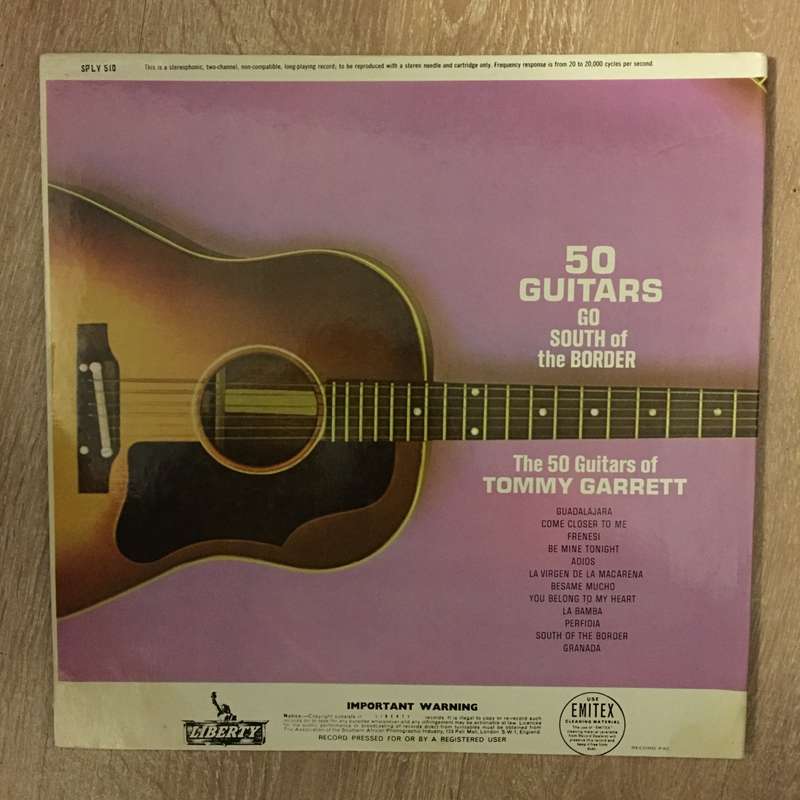 50 Guitar of Tommy Garret Go South Of The Border - Vinyl LP - Opened  - Very-Good+ Quality (VG+)