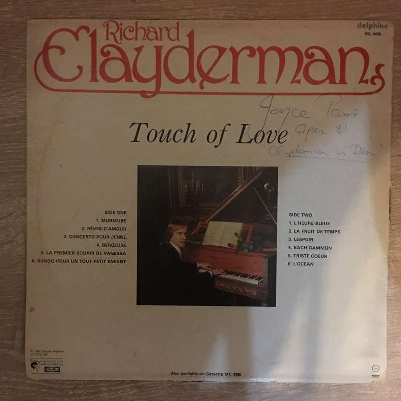 Richard Clayderman - Touch of Love - Vinyl LP Record - Very-Good+ Quality (VG+)