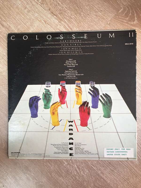 Colosseum II (Gary Moore, John Hiseman...)  - Wardance  - Vinyl LP Record - Opened  - Very-Good+ ...