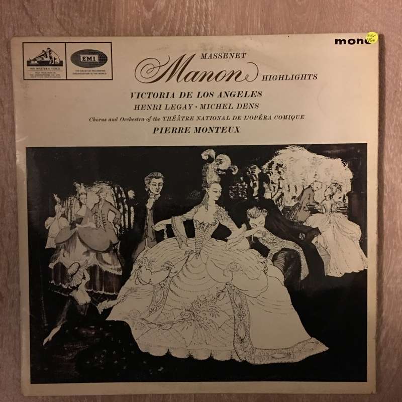 Massenet Manon Highlights - Pierre Monteux -  Vinyl LP Record - Very-Good+ Quality (VG+) - Note B...