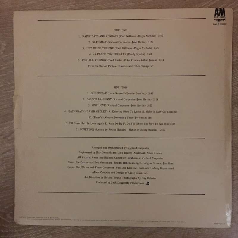Carpenters - Vinyl LP Record - Opened  - Very-Good- Quality (VG-)