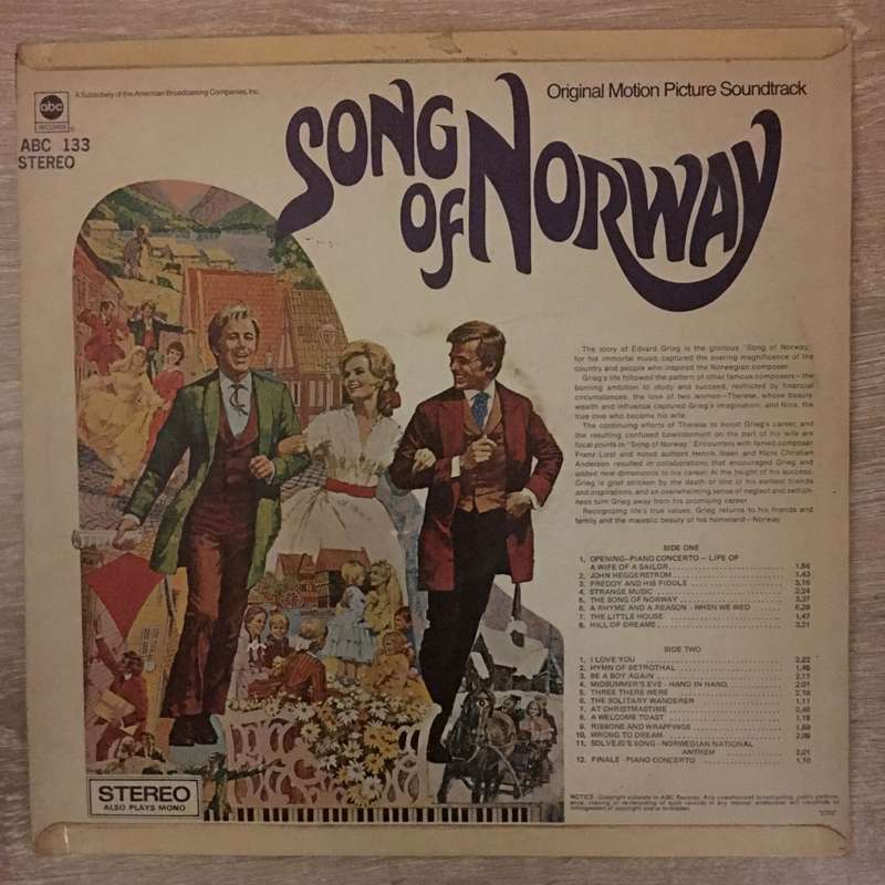 Song Of Norway - Original Motion Picture Soundtrack - Vinyl LP Record - Opened  - Very-Good+ Qual...