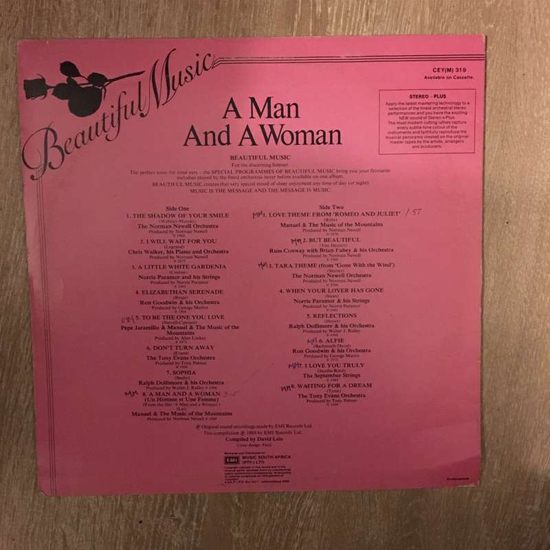 A Man and A Woman - Original Artists- Vinyl LP Record - Opened  - Very Good Quality (VG)
