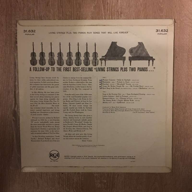 Living Strings Plus Two Pianos  Play Songs That Will Live Forever - Vinyl LP Record - Opene...