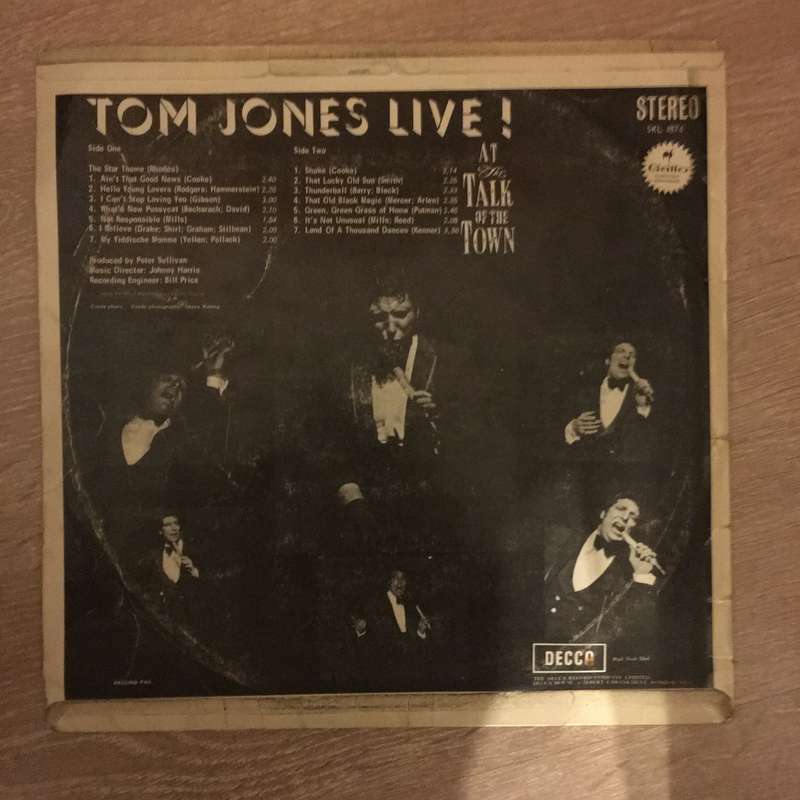 Tom Jones Live At Talk Of The Town - Vinyl LP Record - Opened  - Good Quality (G)