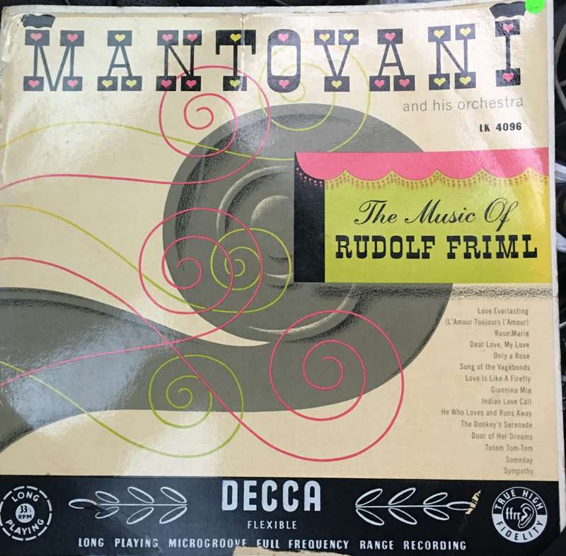 Mantovani and His Orchestra - The Music of Rudolf Friml - Vinyl LP Record - Good+ Quality (G+)