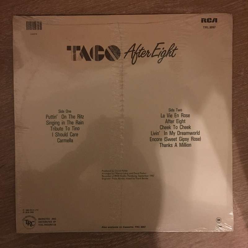 Taco - After Eight (Putting On The Ritz) - Vinyl LP Record - Sealed