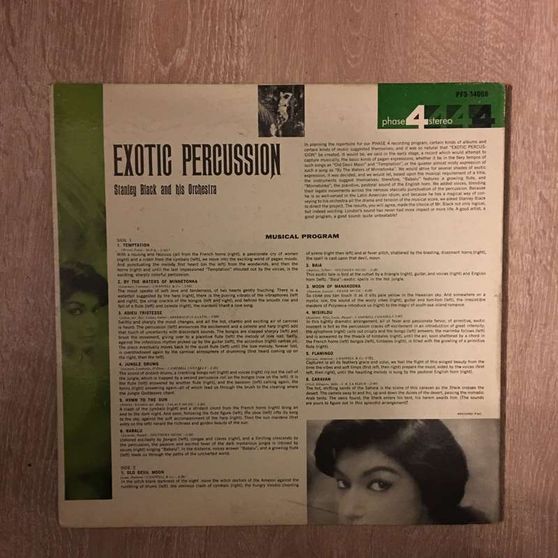 Stanley Black And His Orchestra  Exotic Percussion - Vinyl LP Record - Opened  - Very-Good ...