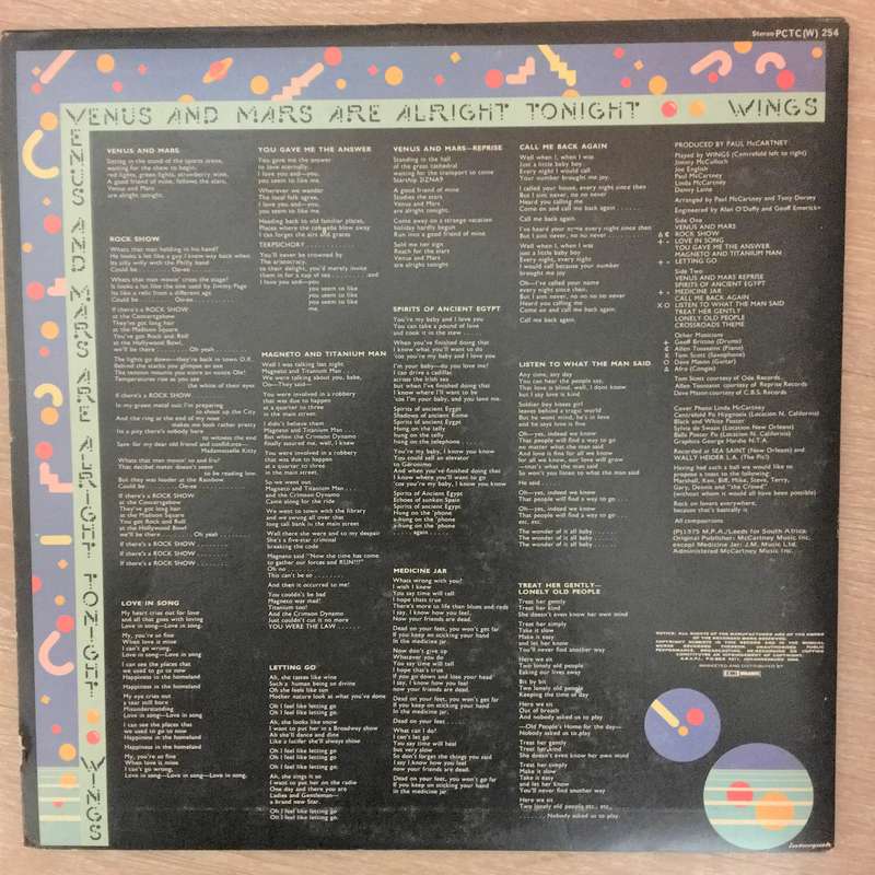 Paul McCartney and Wings - Venus and Mars -  Vinyl LP Record - Opened  - Very-Good- Quality (VG-)
