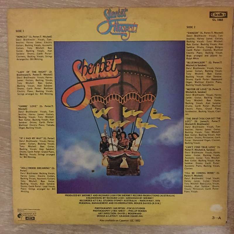Sherbet - Howzat - Vinyl LP Record  (GL1882) (VG+)
